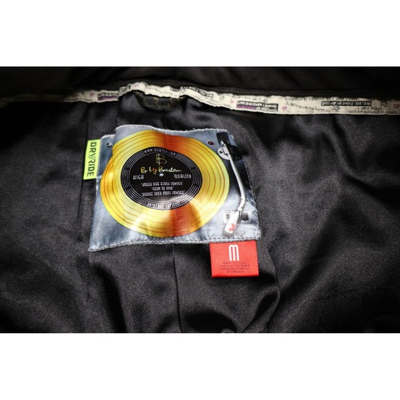 Burton Snow Pants Womens Medium Black Gold Leopard Print Waterproof Cargo Skiing - Picture 9 of 14